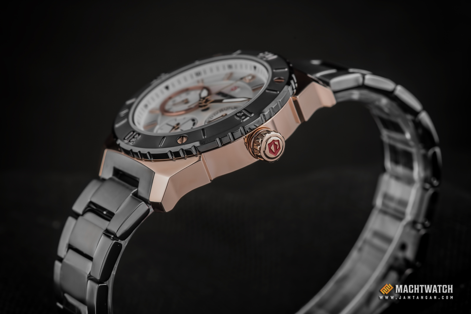 Expedition E 6759 BF BGRSL Ladies White Dial Grey Stainless Steel Strap Machtwatch